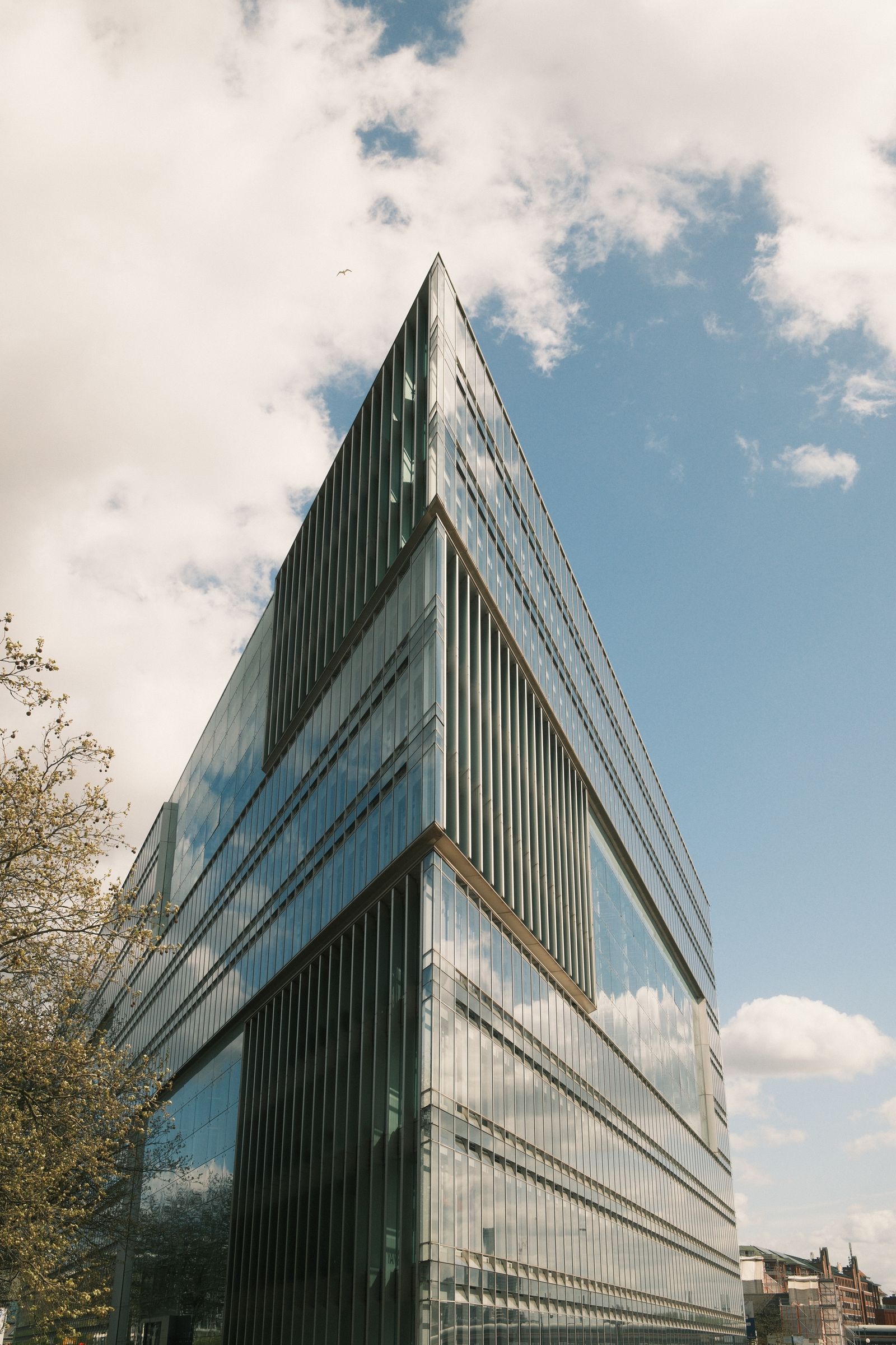 Exterior view of a modern office building